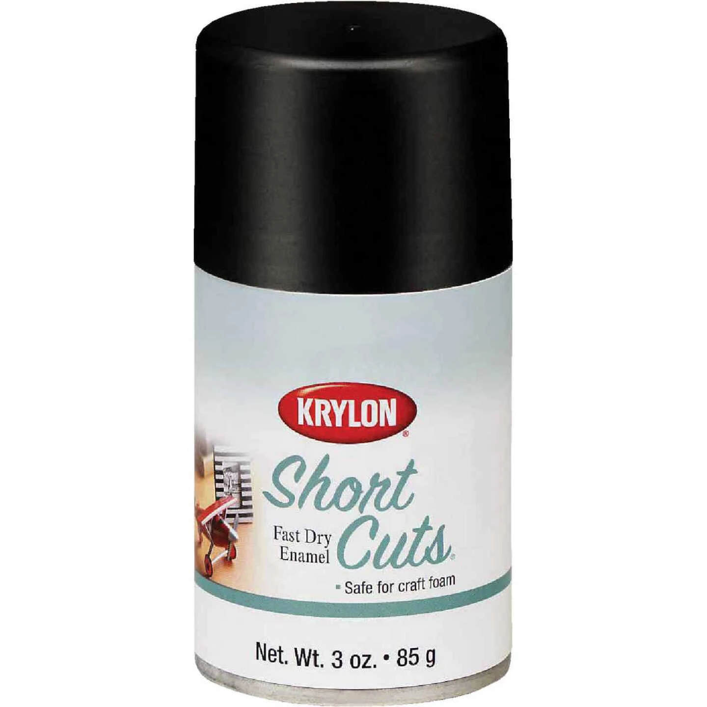 Hot Sale 🎁 Krylon Short Cuts 3 Oz. High-Gloss Enamel Spray Paint, Black 🔔