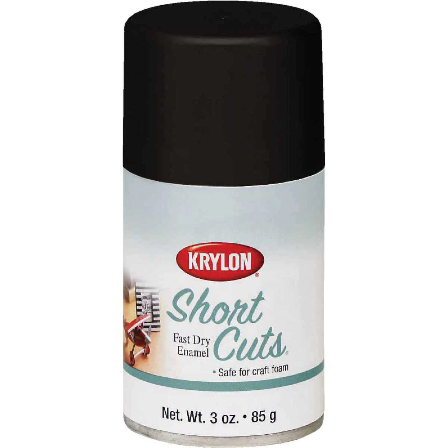 Discount 🤩 Krylon Short Cuts 3 Oz. Flat Enamel Spray Paint, Black ❤️