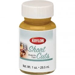 Hot Sale 🥰 Krylon Short Cuts Gold High Gloss Mettalic 1 Fl Oz Hobby Paint ⭐