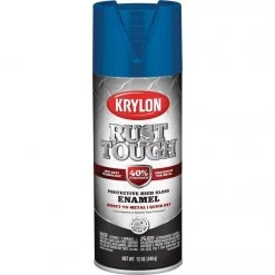 Promo ✔️ Krylon Rust Tough 12 Oz. Gloss Alkyd Enamel Spray Paint, Blue 👏