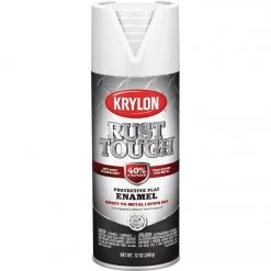 Budget 🌟 Krylon Rust Tough 12 Oz. Flat Alkyd Enamel Spray Paint, White 🎉