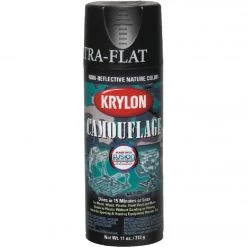 Promo ⌛ Krylon Camouflage 11 Oz. Ultra-Flat Spray Paint, Black 😍