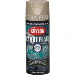 New 😉 Krylon Camouflage 11 Oz. Ultra-Flat Spray Paint, Khaki 🧨
