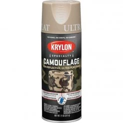 New 🧨 Krylon Camouflage 11 Oz. Ultra-Flat Spray Paint, Sand 👏