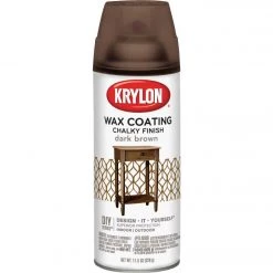 Flash Sale 🔥 Krylon CHALKY FINISH 11.5 Oz. Subtle Wax 🧥 Coating Spray Paint, Dark Brown 🎁