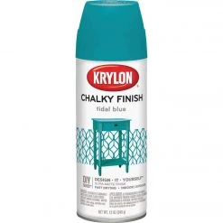Flash Sale 😍 Krylon CHALKY FINISH 12 Oz. Ultra Matte Chalk Spray Paint, Tidal Blue 🌟