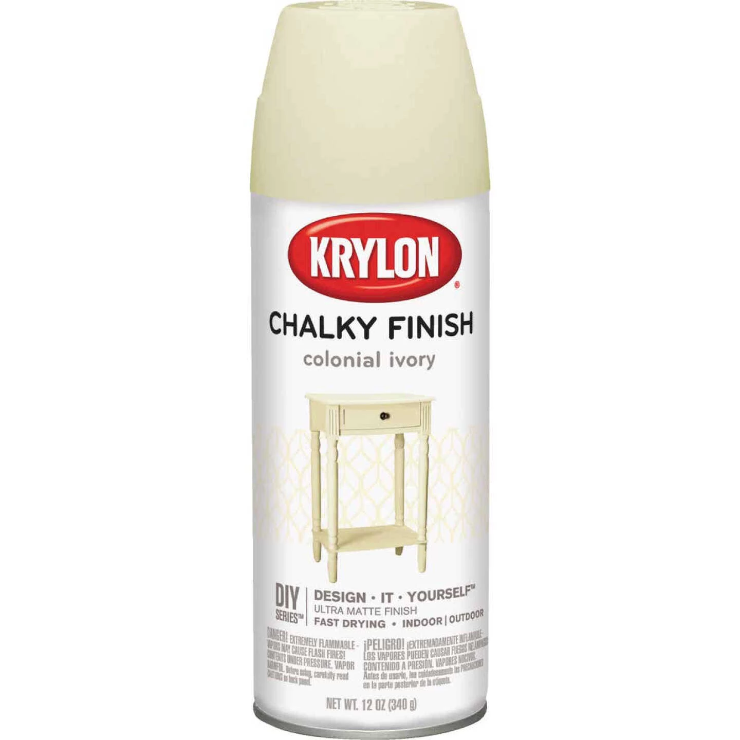 Budget 👏 Krylon CHALKY FINISH 12 Oz. Ultra Matte Chalk Spray Paint, Colonial Ivory ✔️