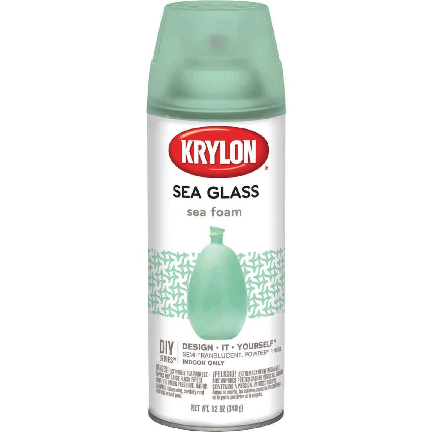 Brand new 😉 Krylon 12 Oz. Frosted Sea Glass Finish Spray Paint, Sea Foam 👍