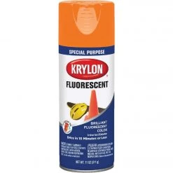 Outlet 💯 Krylon 11 Oz. Fluorescent Spray Paint, Yellow-Orange 🎁